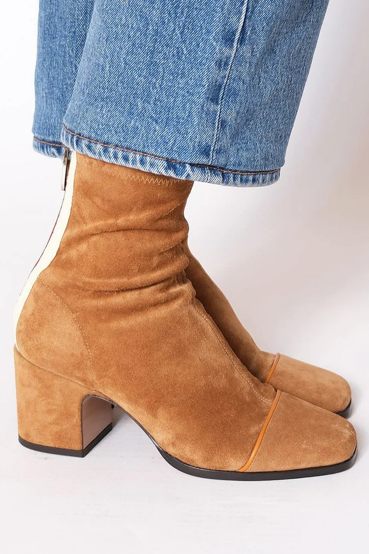 Vivienne™ | Nowoczesne Botki w Kontrastowych Kolorach