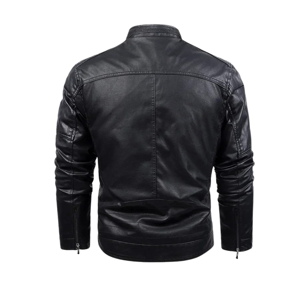Malvian – Retro Skórzana Kurtka Wyłożona Fleece’em