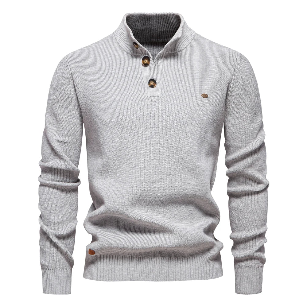 Damien™ | Elegancki Sweter z Wyższym Kołnierzem