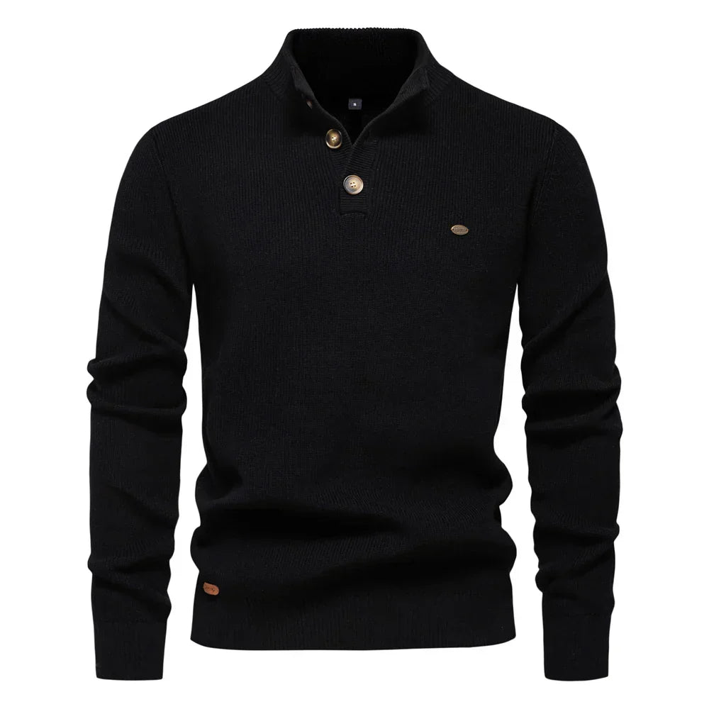Damien™ | Elegancki Sweter z Wyższym Kołnierzem