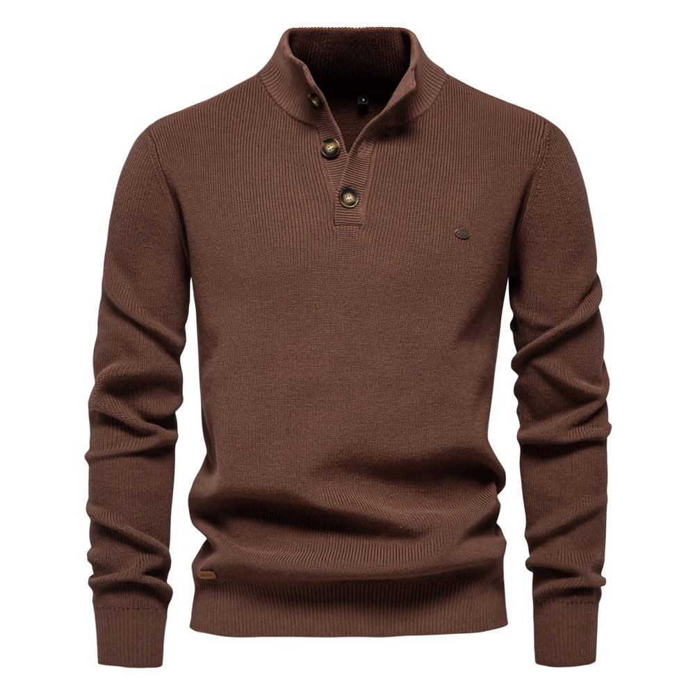 Damien™ | Elegancki Sweter z Wyższym Kołnierzem