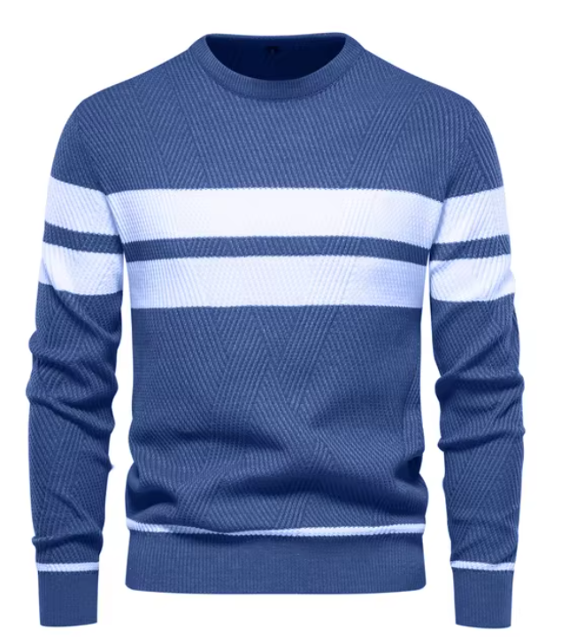 Sébastien™ | Dwukolorowy Sweter Kontrastowy