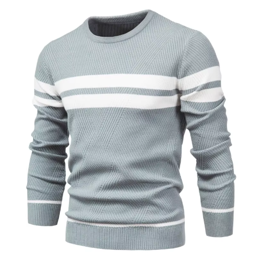 Sébastien™ | Dwukolorowy Sweter Kontrastowy
