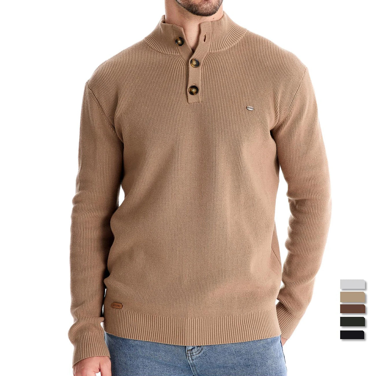 Damien™ | Elegancki Sweter z Wyższym Kołnierzem
