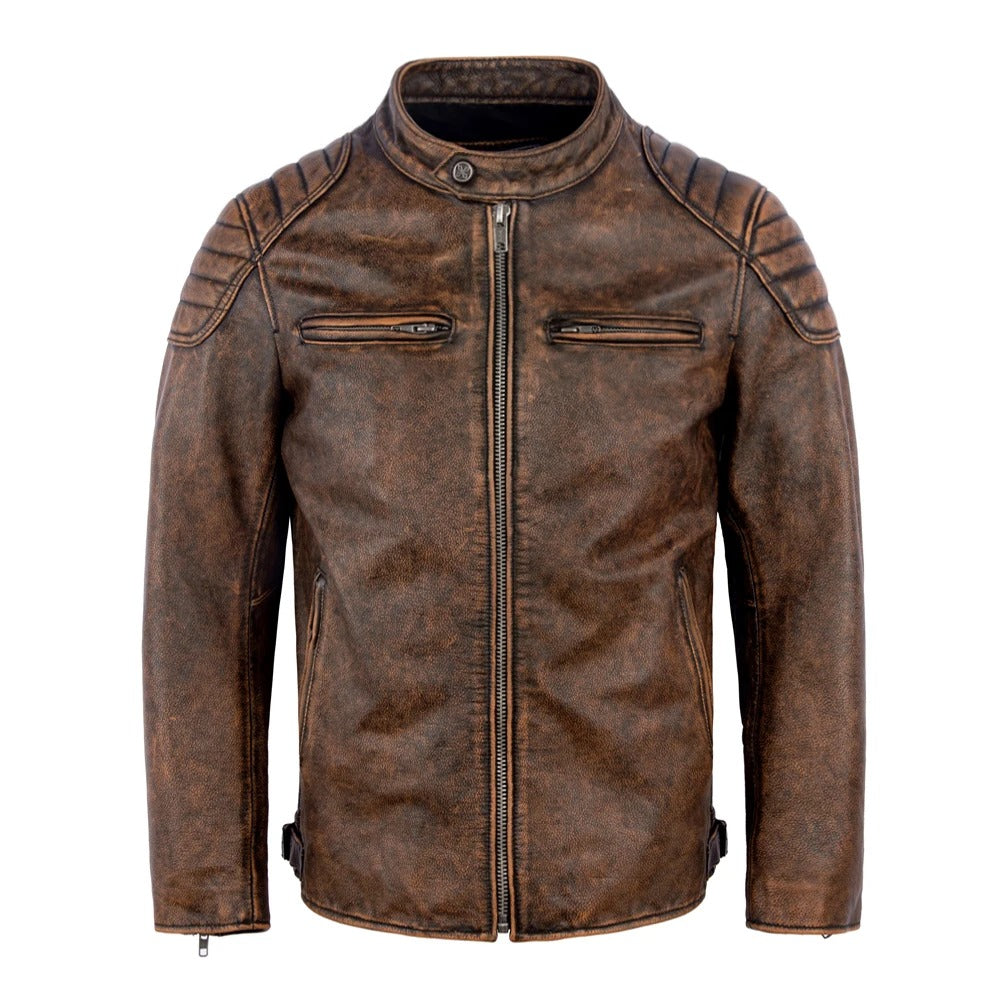 Yorven – Miejska Skórzana Kurtka w Stylu Vintage