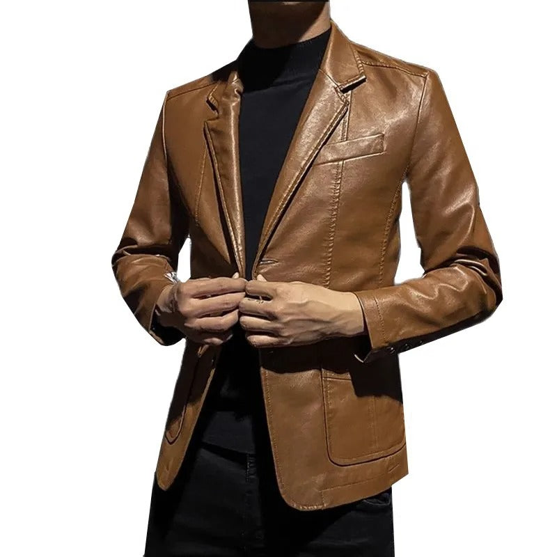 Lorienn – Skórzana Kurtka Business Casual na Zamek