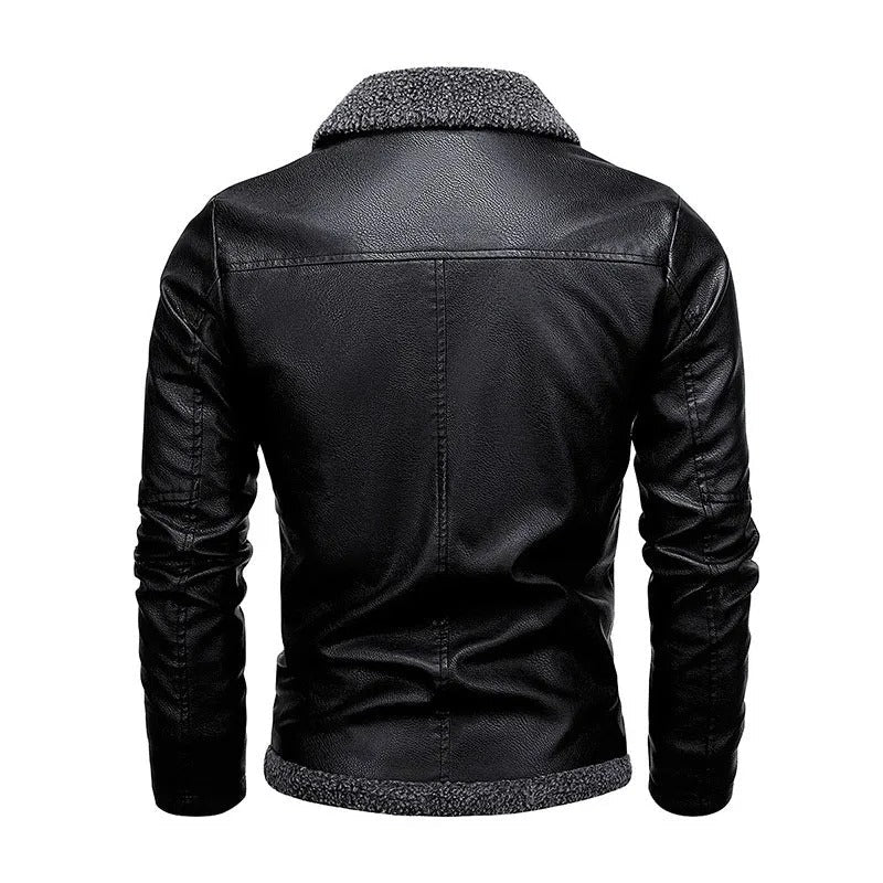 Stanor – Casual Skórzana Kurtka z Fleece