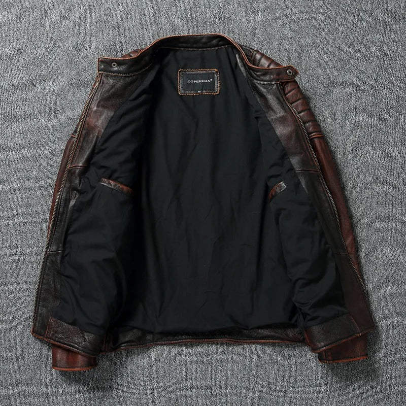 Yorven – Miejska Skórzana Kurtka w Stylu Vintage