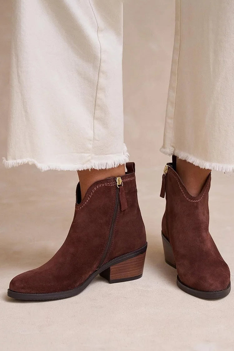 Céline™ | Eleganckie Zamszowe Botki