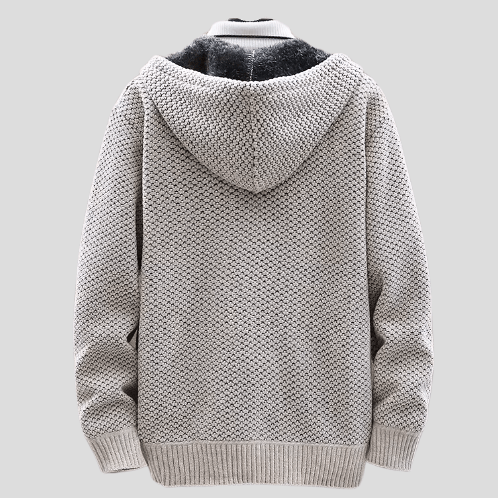 Hansson – Premium prążkowana bluza z dzianiny z kapturem