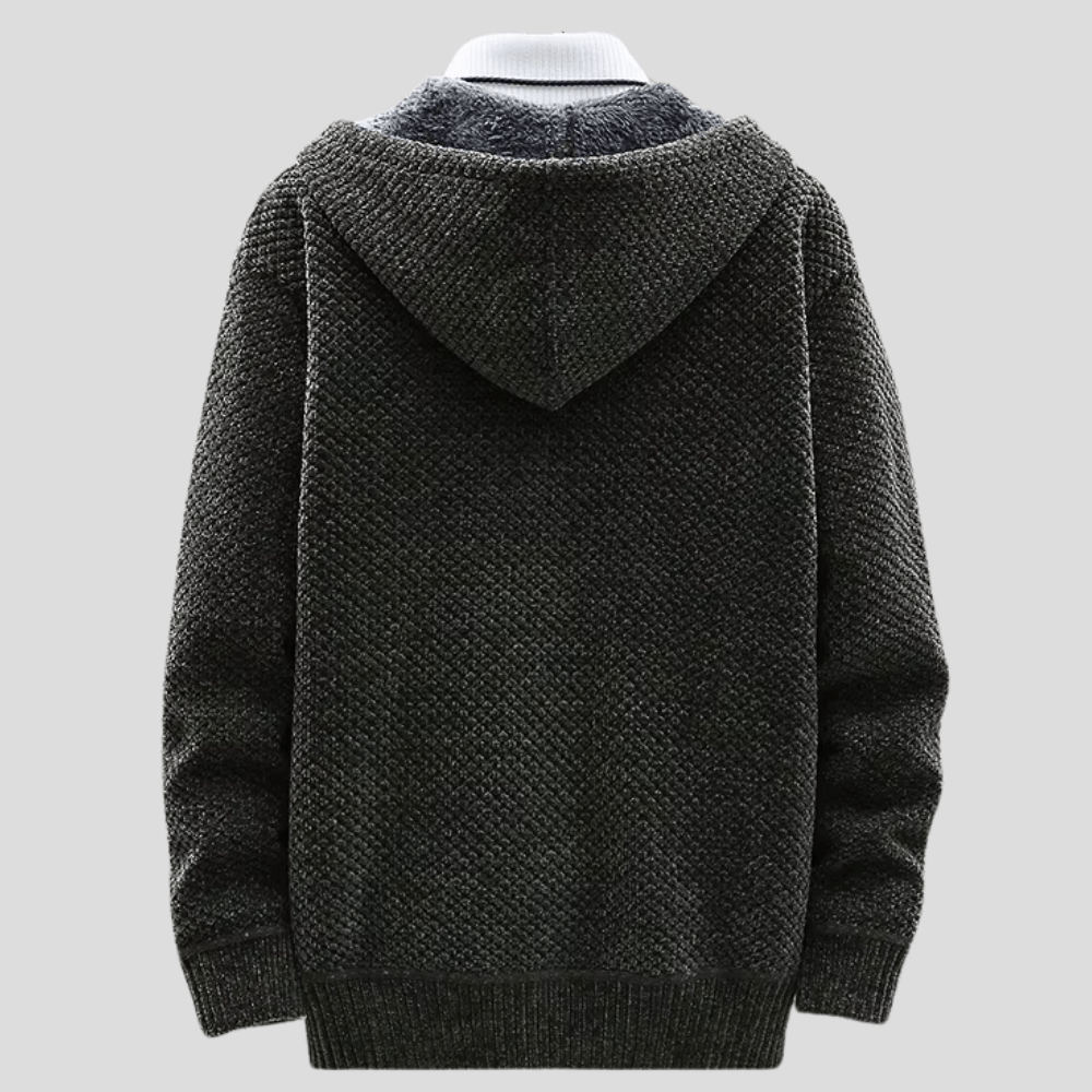 Hansson – Premium prążkowana bluza z dzianiny z kapturem