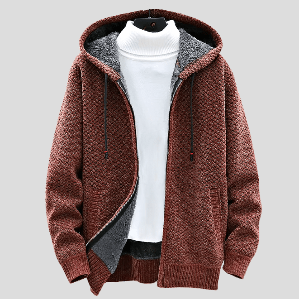 Hansson – Premium prążkowana bluza z dzianiny z kapturem