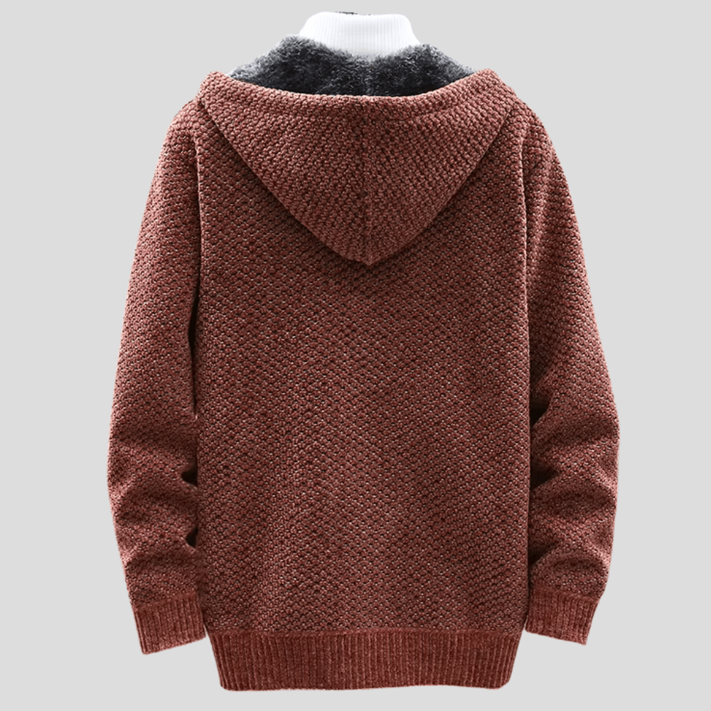 Hansson – Premium prążkowana bluza z dzianiny z kapturem
