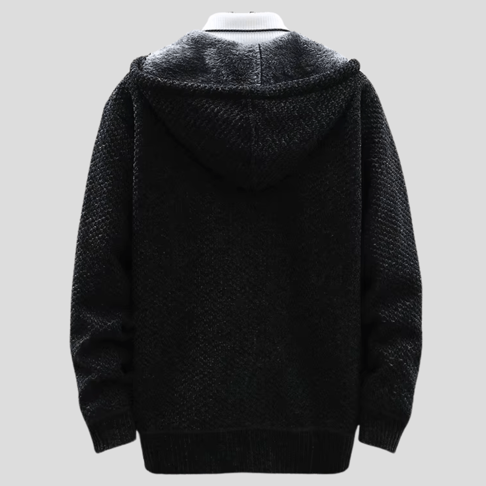 Hansson – Premium prążkowana bluza z dzianiny z kapturem