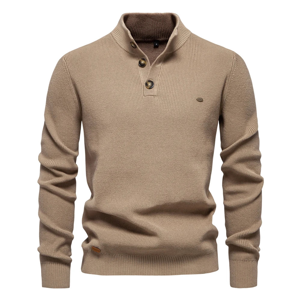 Damien™ | Elegancki Sweter z Wyższym Kołnierzem