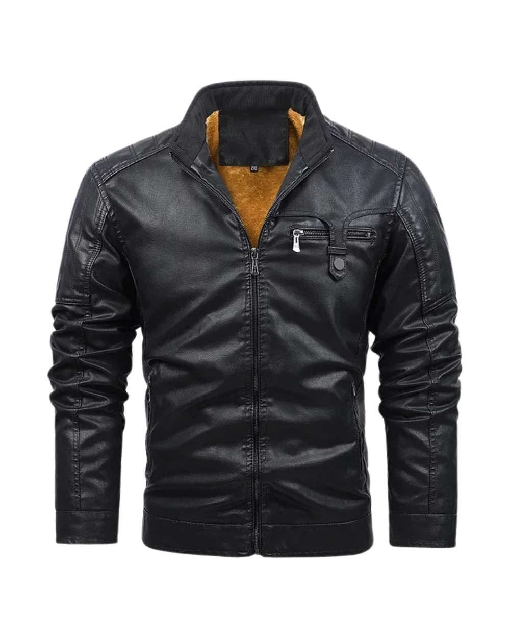 Malvian – Retro Skórzana Kurtka Wyłożona Fleece’em