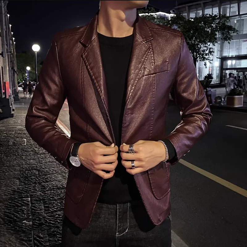 Lorienn – Skórzana Kurtka Business Casual na Zamek